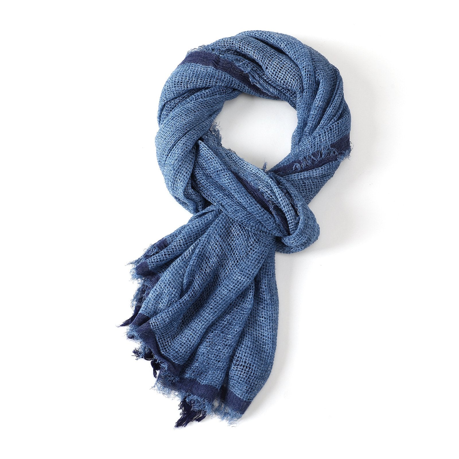 Imagination Hunt Cotton and Linen Fringed Scarf Secondary image