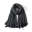 Imagination Hunt Cotton and Linen Fringed Scarf additional product photo