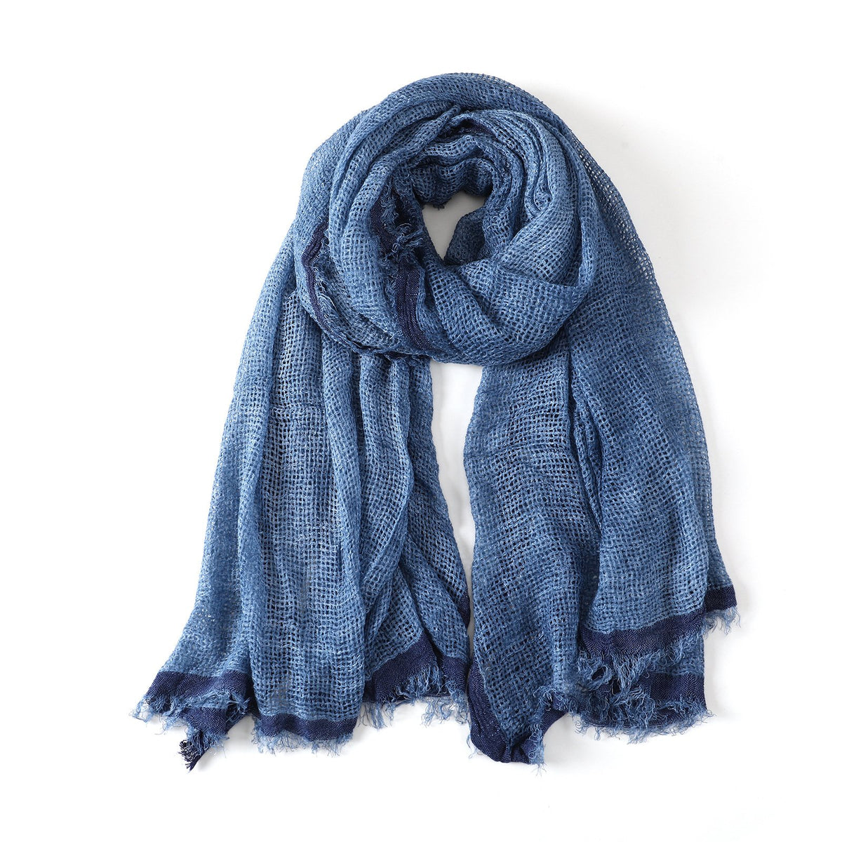 Imagination Hunt Cotton and Linen Fringed Scarf studio product photo Main image