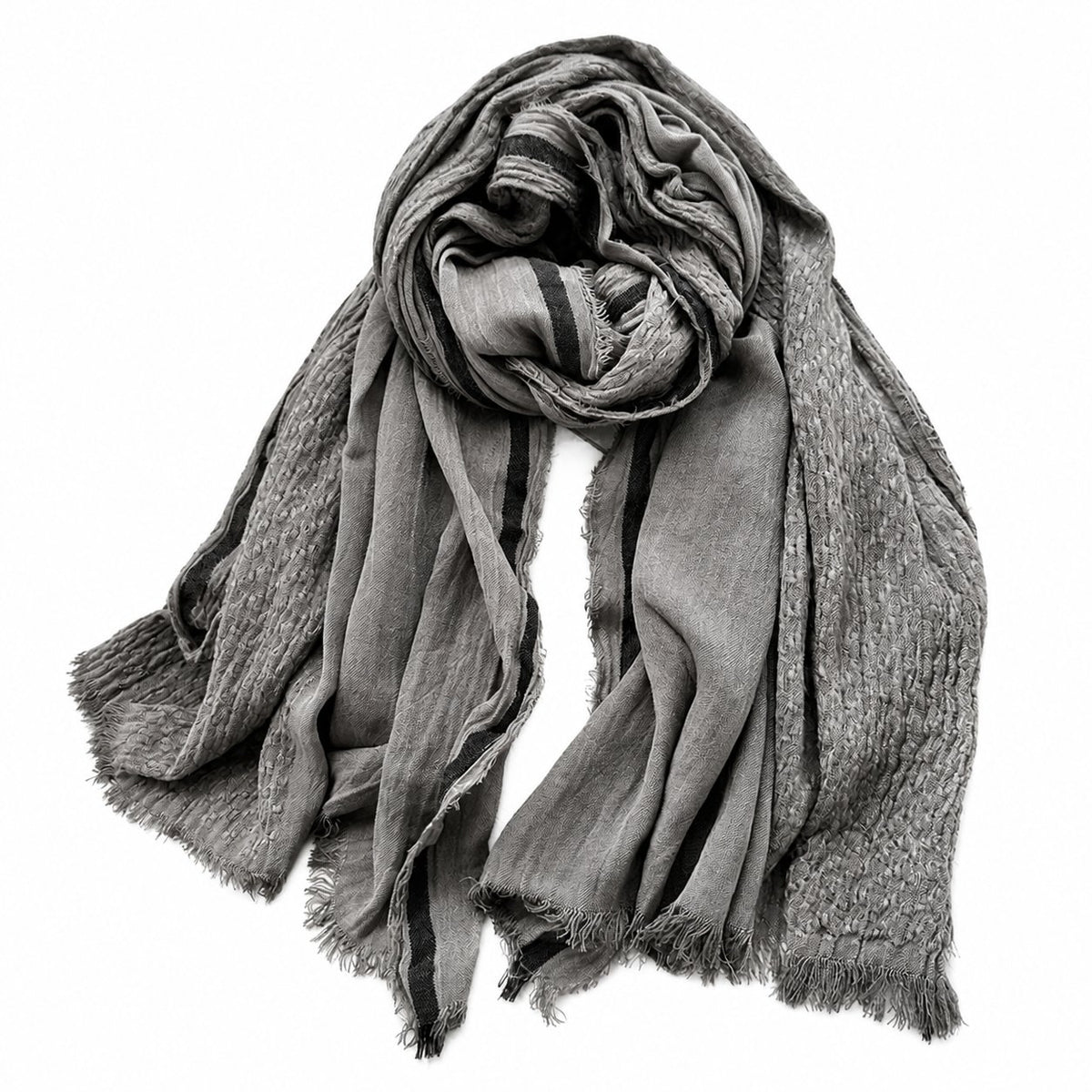 Imagination Hunt Cotton and Linen Textured Scarf studio product photo Main image