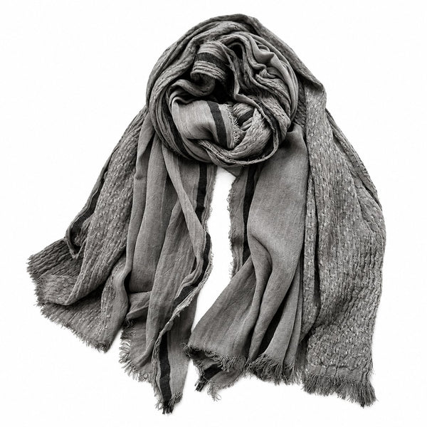 Imagination Hunt Cotton and Linen Textured Scarf studio product photo