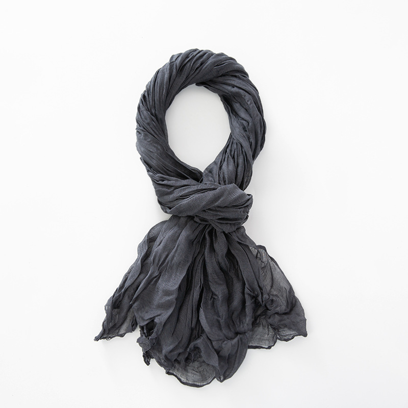 Imagination Hunt Cotton and Linen Crinkle Scarf additional product photo