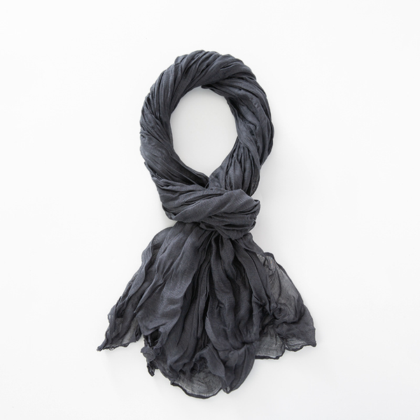 Imagination Hunt Cotton and Linen Crinkle Scarf additional product photo