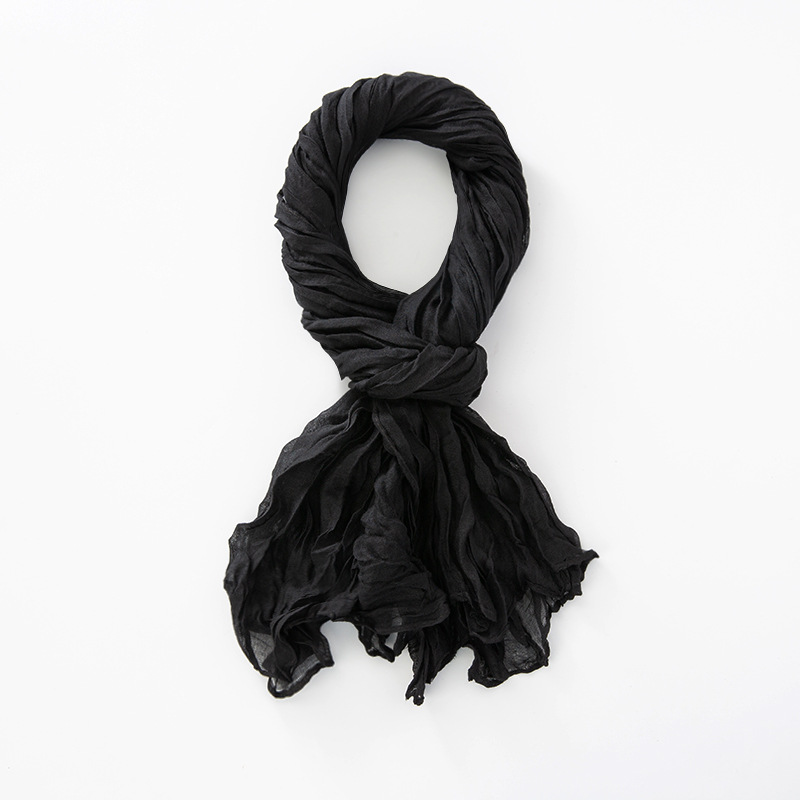Imagination Hunt Cotton and Linen Crinkle Scarf additional product photo
