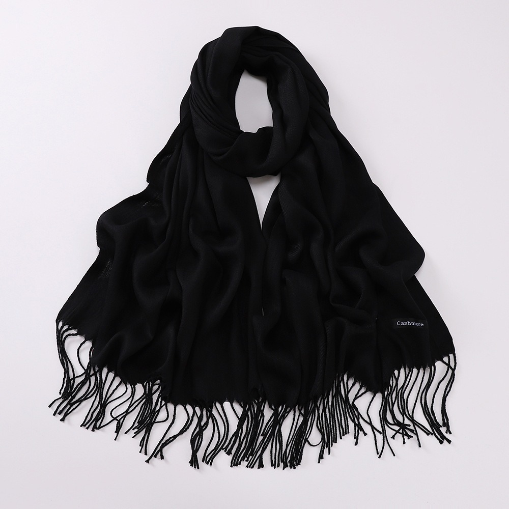 Imagination Hunt Cashmere Tassel Scarf Wrap additional product photo