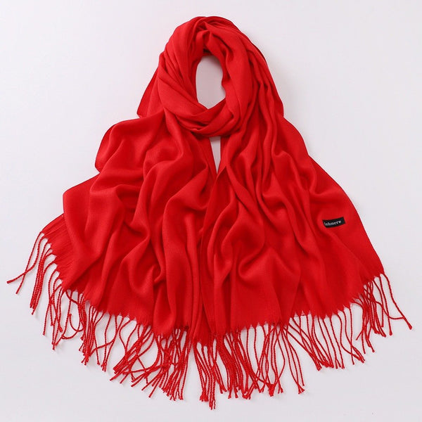 Imagination Hunt Cashmere Tassel Scarf Wrap additional product photo
