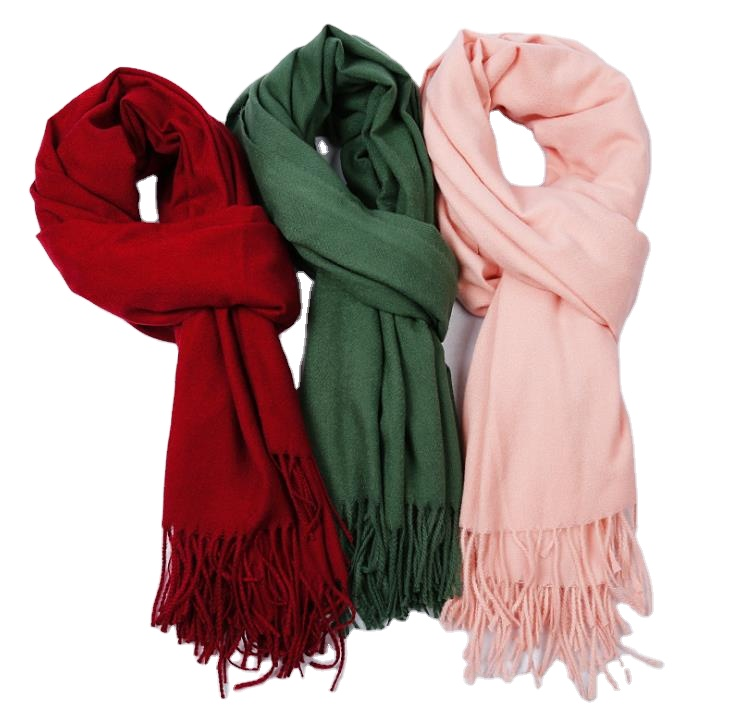 Imagination Hunt Cashmere Wool and Viscose Fringed Wrap studio product photo
