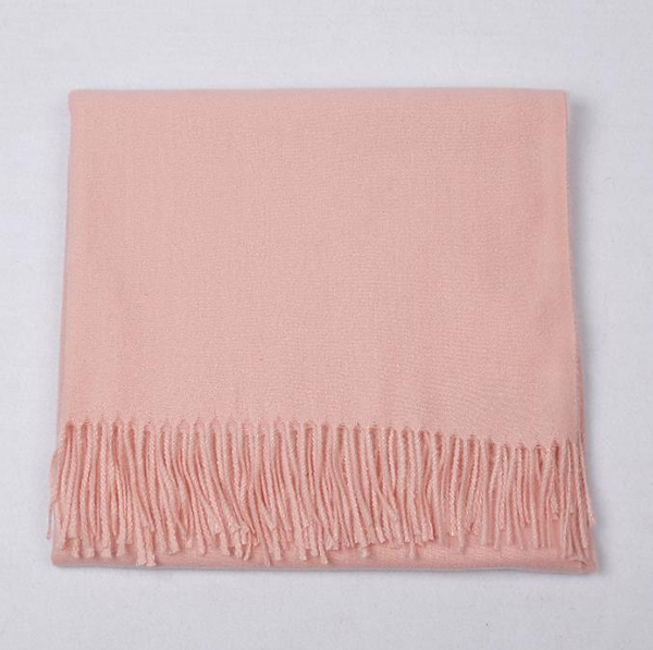 Imagination Hunt Cashmere Wool and Viscose Fringed Wrap additional product photo
