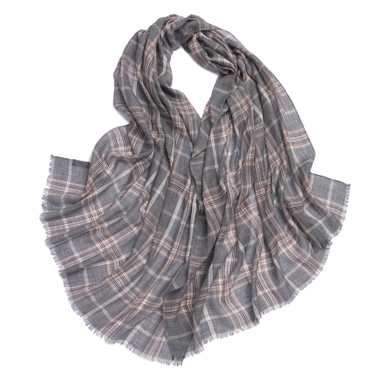 Imagination Hunt Cashmere Windowpane Plaid Wrap additional product photo
