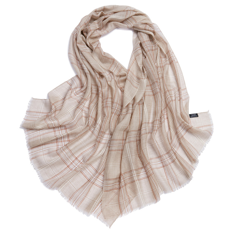 Imagination Hunt Cashmere Windowpane Plaid Wrap studio product photo