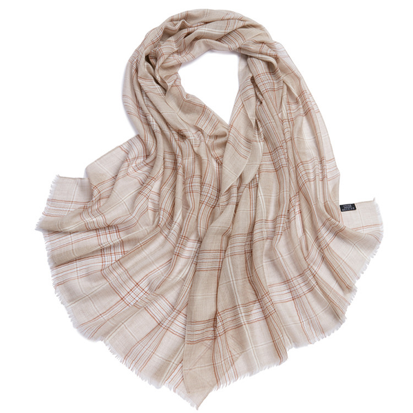 Imagination Hunt Cashmere Windowpane Plaid Wrap studio product photo