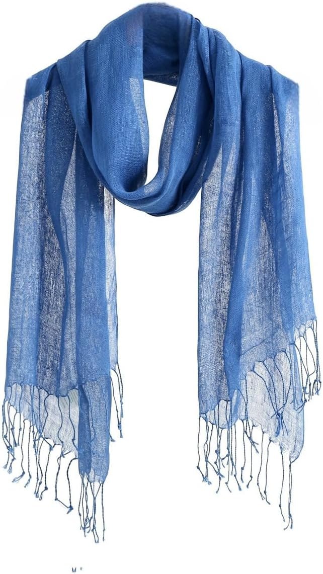 Imagination Hunt Linen Slub Fringe Scarf additional product photo