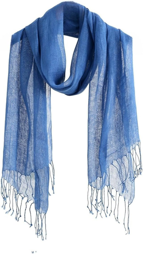 Imagination Hunt Linen Slub Fringe Scarf additional product photo