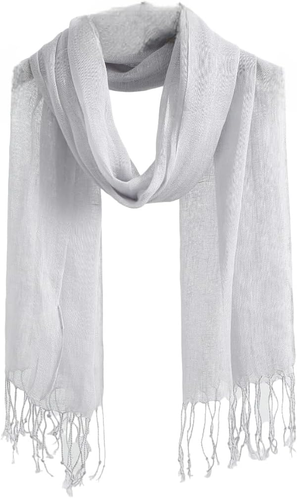 Imagination Hunt Linen Slub Fringe Scarf additional product photo