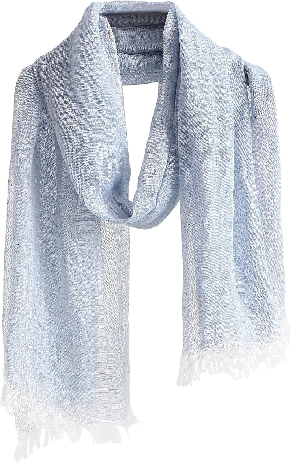 Imagination Hunt Linen Slub Fringe Scarf studio product photo