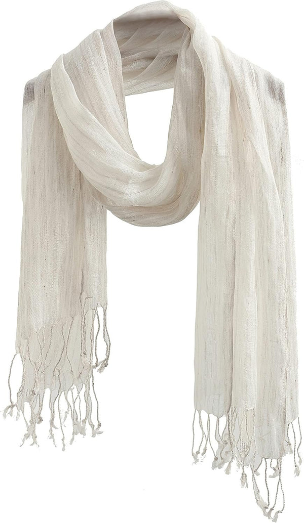 Imagination Hunt Linen Slub Fringe Scarf additional product photo