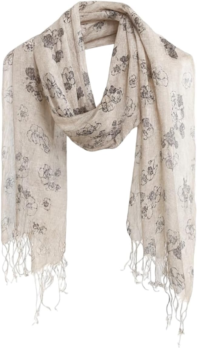 Imagination Hunt Linen Slub Fringe Scarf additional product photo