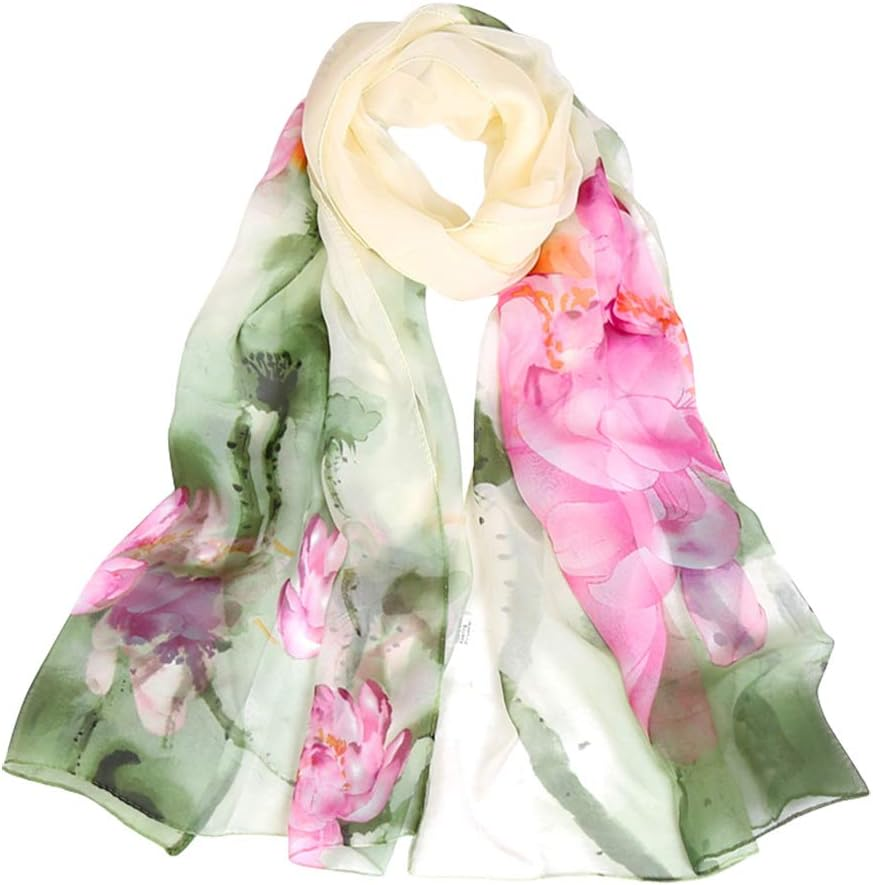 Imagination Hunt Floral Chiffon Scarf studio product photo
