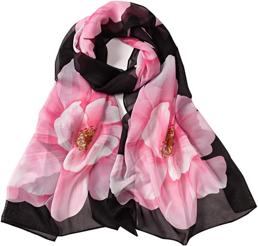 Imagination Hunt Floral Chiffon Scarf additional product photo