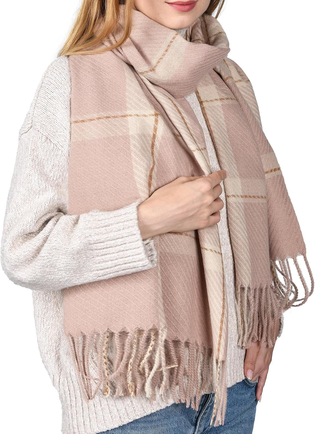 Imagination Hunt Brushed Plaid Scarf additional product photo