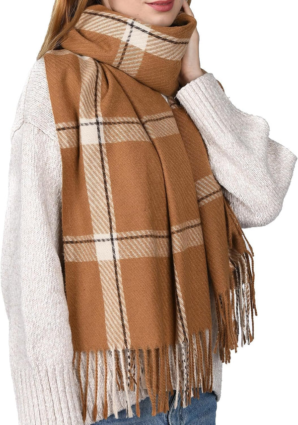 Imagination Hunt Brushed Plaid Scarf additional product photo