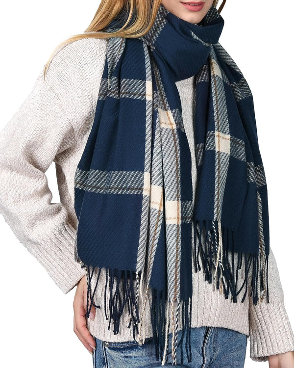 Imagination Hunt Brushed Plaid Scarf additional product photo