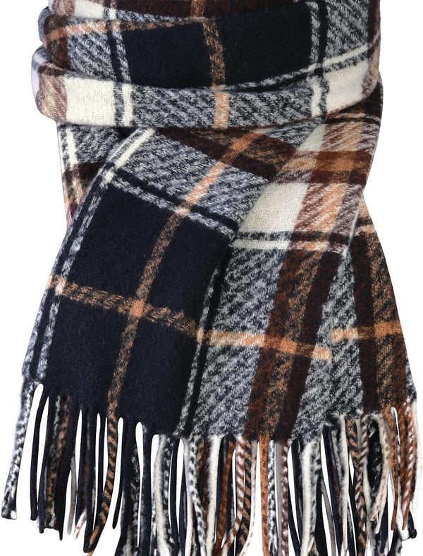 Imagination Hunt Acrylic Check Fringe Scarf additional product photo