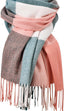 Imagination Hunt Acrylic Check Fringe Scarf additional product photo