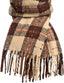 Imagination Hunt Speckled Plaid Fringe Scarf additional product photo