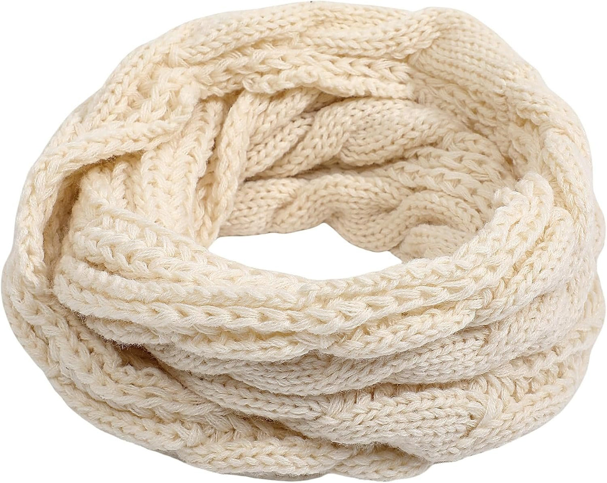 Imagination Hunt Polyester Cable Knit Infinity Scarf studio product photo Main image