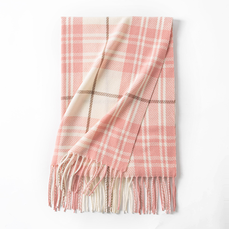 Imagination Hunt Acrylic Plaid Fringe Scarf additional product photo