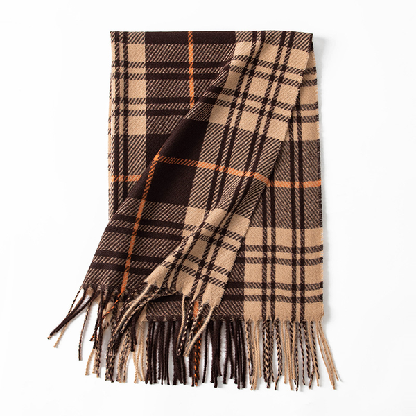 Imagination Hunt Acrylic Plaid Fringe Scarf additional product photo