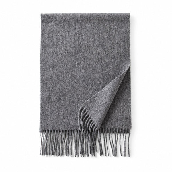 Imagination Hunt Pure Wool Plain Fringe Scarf studio product photo