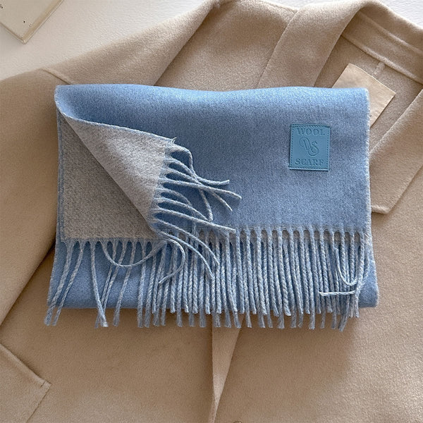 Imagination Hunt Wool Blend Fringed Scarf additional product photo