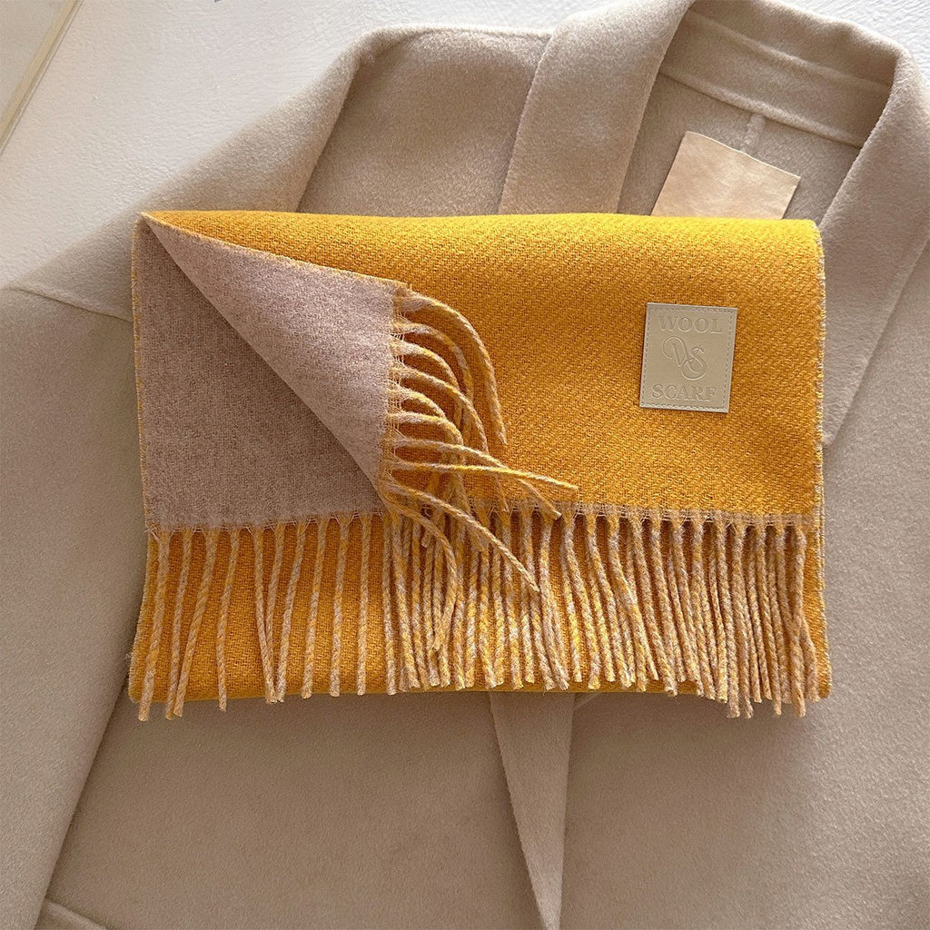 Imagination Hunt Wool Blend Fringed Scarf additional product photo