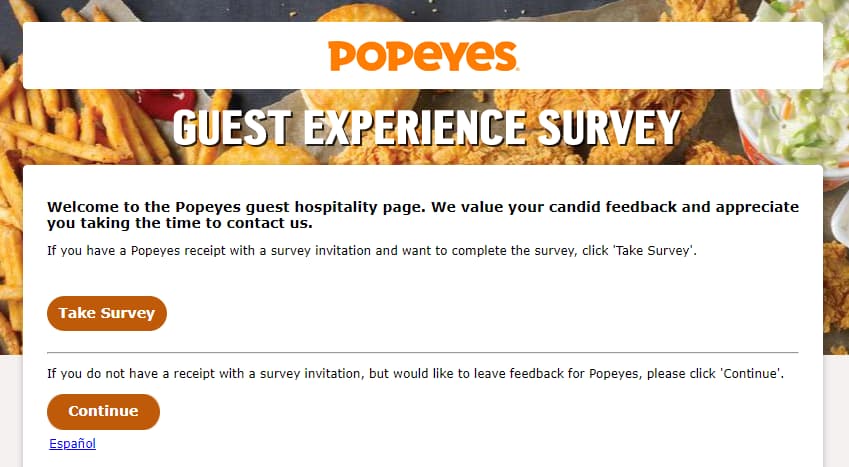 Popeye’s Survey