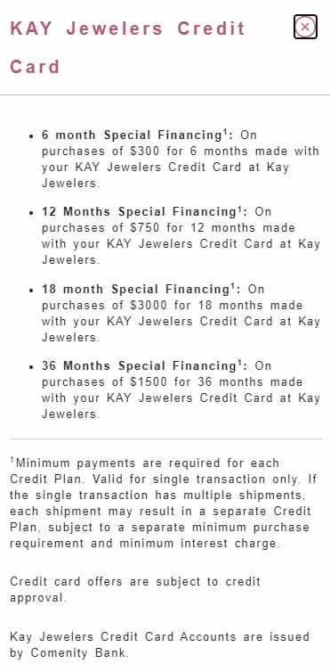 Kay Jewelers Credit Card Benefits