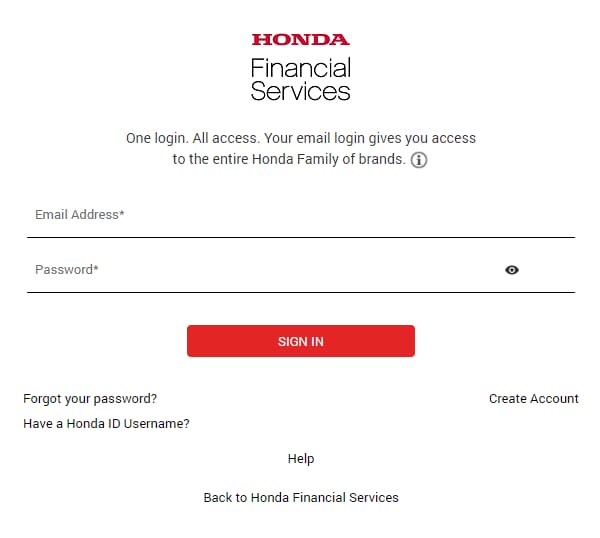 Honda Financial Services Account Login