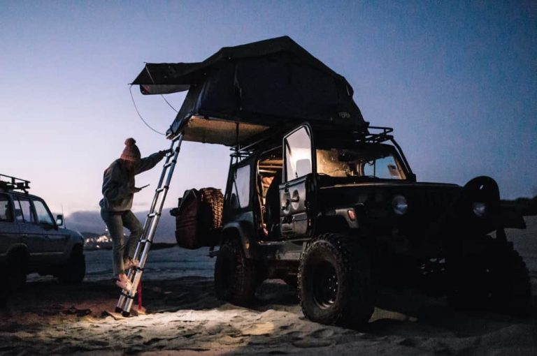 Outdoor Camping With Jeep